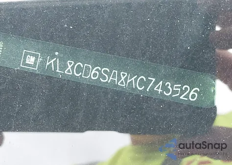 2019 Chevrolet Spark 1Lt Cvt из США, поврежденный, VIN KL8CD6SA8KC743526